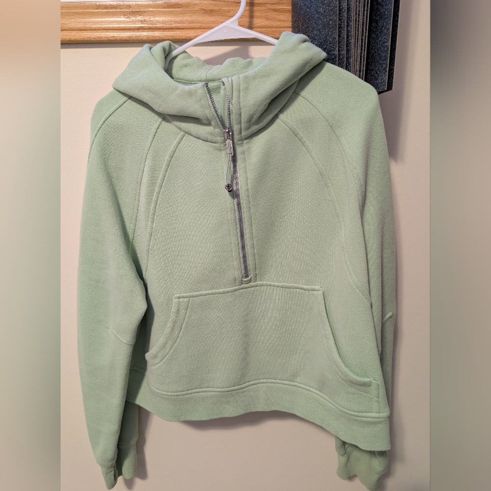 Sage Green Women's Half-Zip Hoodie